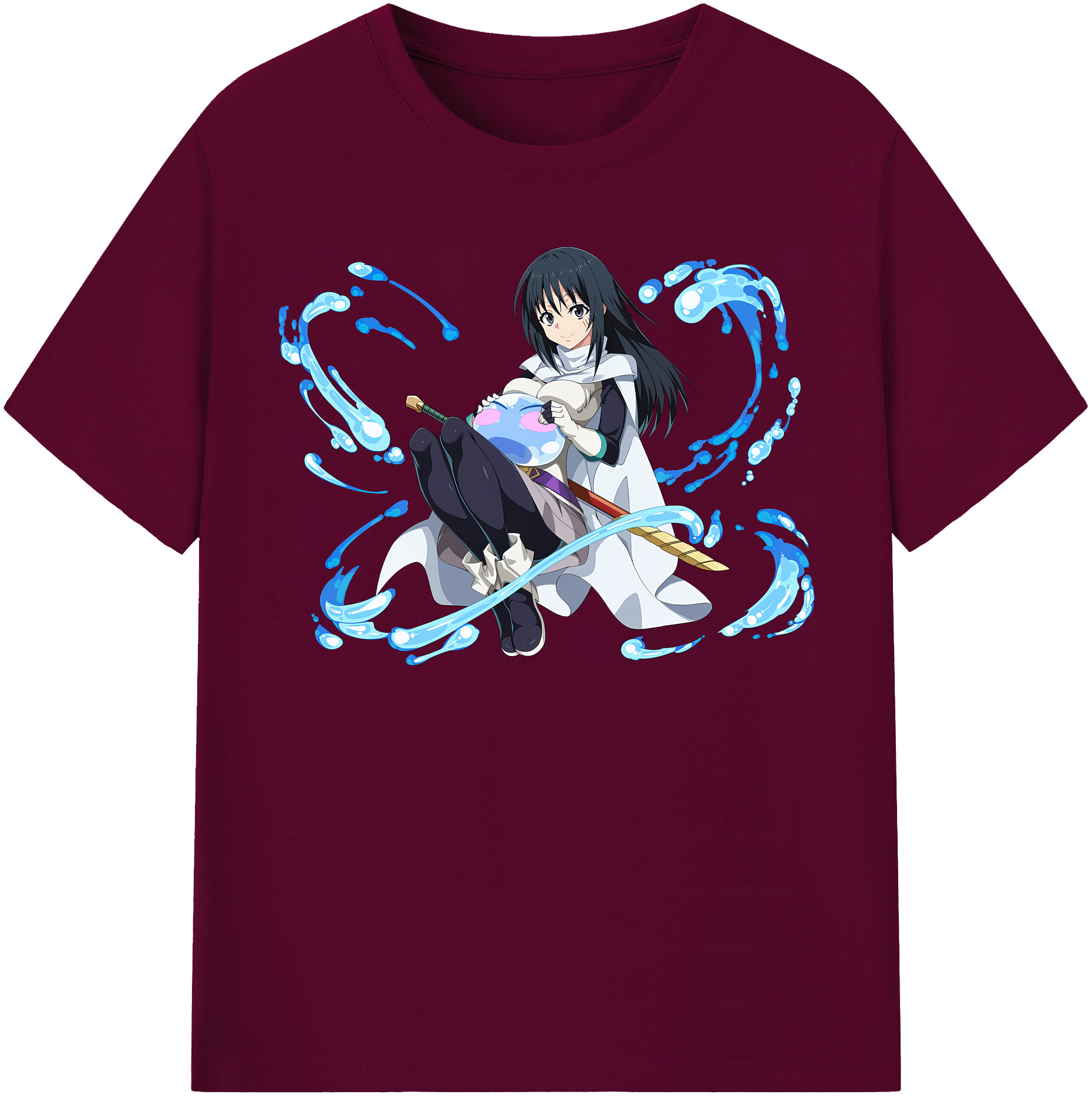 （画像用） 転スラ Regarding Reincarnated to Slime レディースカジュアルプリントTシャツ（綿100％）